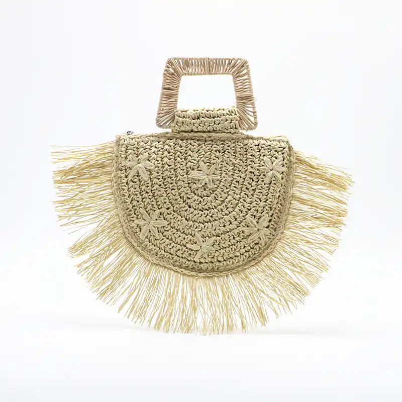 woven tassel bag
