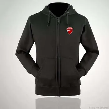 

The New Classic Warm Winter Harajuku Style High Quality Hoodies Ducati LOGO Hip Hop Thicken Fitness Slim Tops Fast delivery