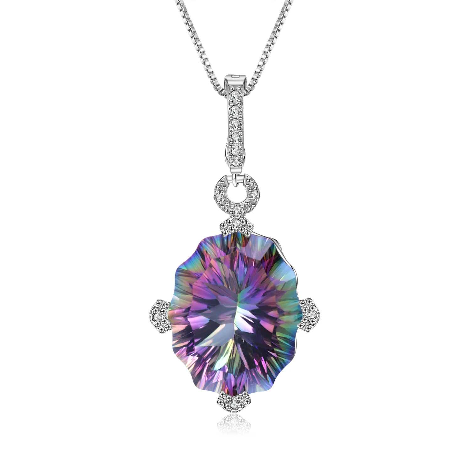 gem's-ballet-genuine-925-sterling-silver-irregular-necklace-for-women-2421ct-natural-rainbow-mystic-quartz-pendant-fine-jewelry