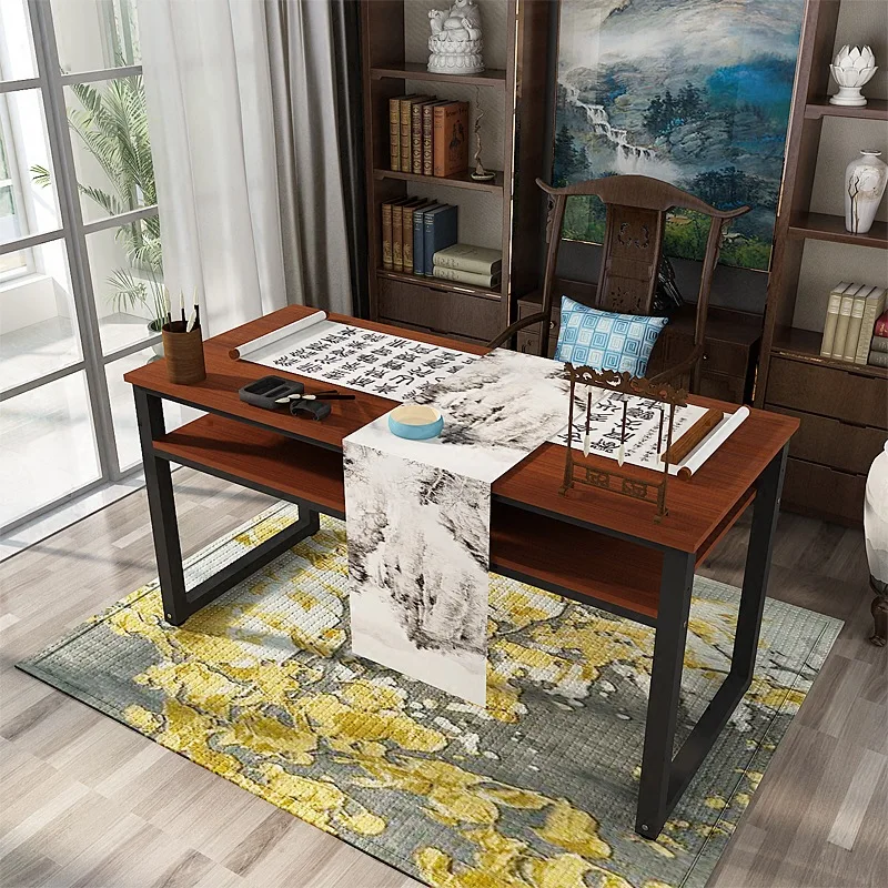 

Calligraphy shu hua zhuo Brush Only Writing Desk Double Layer Simplicity Desk Office Desk Training hui hua zhuo Computer Table