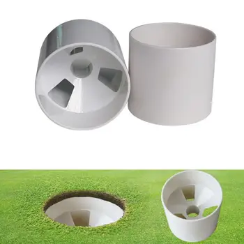 

New Golf Training Aids Plastic Golf Hole Cup Golf Flag Stick Yard Garden Training Backyard Putting Putter Practice Putting White