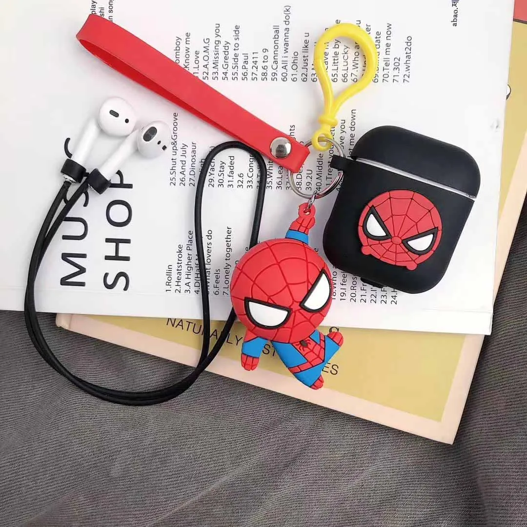 Милый мультфильм Marvel Bluetooth наушники 3D силиконовый чехол для AirPods 2 1 гарнитура защитный чехол i10 11Tws Чехол Air pods Coque