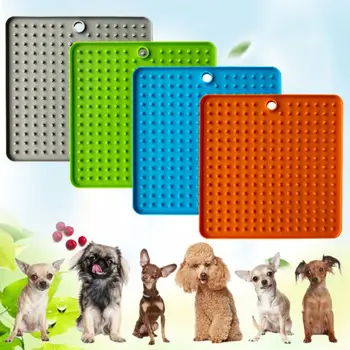 

4 Pcs Square Pet Snuffle Feeding Mat Dog Puzzle Toys Nosework Blanket for Dogs Interactive Training Stress Release Pad Consume E