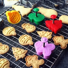 Stamp Biscuit Mold Plunger-Cutter Pastry-Decorating Fondant-Baking-Mould-Tool Christmas-Tree