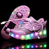 Two Wheels Luminous Sneakers Led Light Roller Skate Shoes for Children Kids Led Shoes Boys Girls Shoes Light Up With wheels Shoe ► Photo 3/6