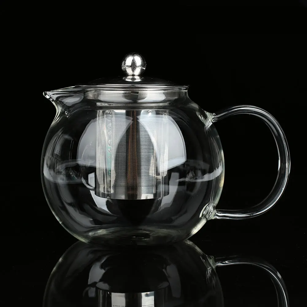 650ml Чайник, стеклянный ресторанный чайник, чайный горшок, кухонный ситечко для напитков, кофе, дома - Цвет: 650ml