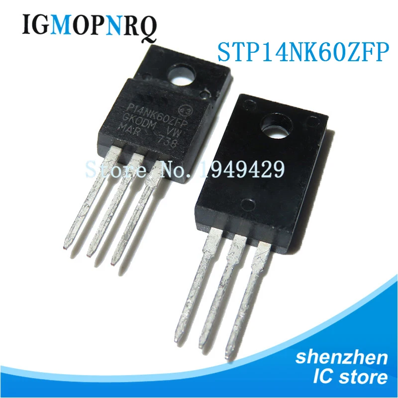 5 Pezzi To To-220 Stp14Nk60 To-220F Nuovo