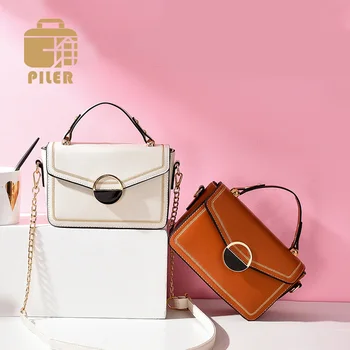 

Women Messenger Bags Leather Handbag Famous Brand Shoulder Crossbody Bag for Women Female Top-Handle Handbag Chain Ladies Tote