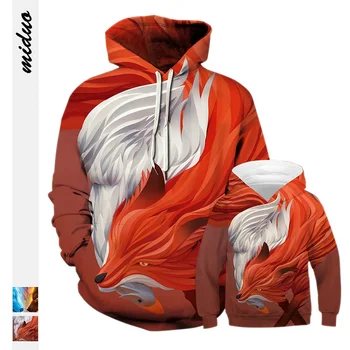 

2019 Animal 3D Digital Printing Parent-child Hoodie Family Chirtsmas Matching Sweaters Loose Long Sleeve Autumn Winter Clothes