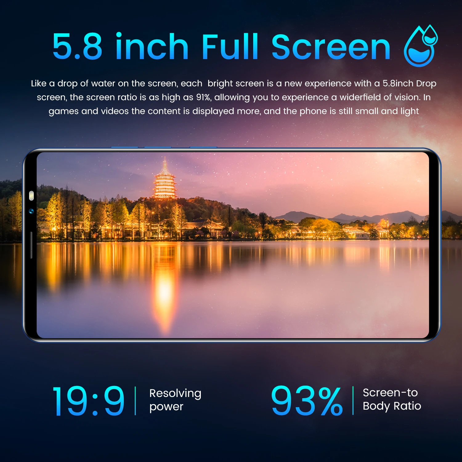 512mb + 4gb Chegada Nova Celular 5.8 Polegada Andriod Barato Smartphones hd Câmera Telefones Celulares V19mini 2021 3 V19mini 2021 chegada nova celular 5.8 Polegada