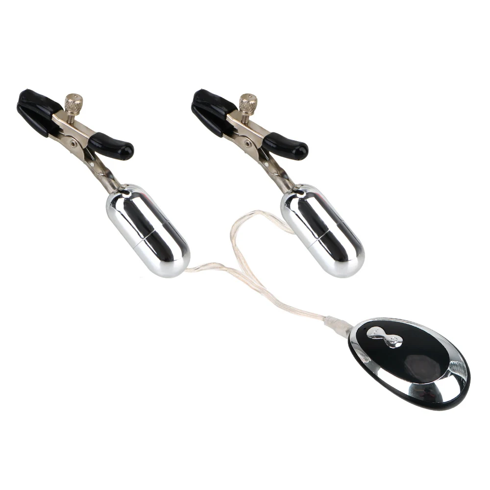 20 modalità di vibrazione Morsetti per capezzoli per donna Vibratori Clip per clitoride Giocattoli sessuali per coppie Strumenti Giochi per adulti Prodotti Bondage_voghion.com