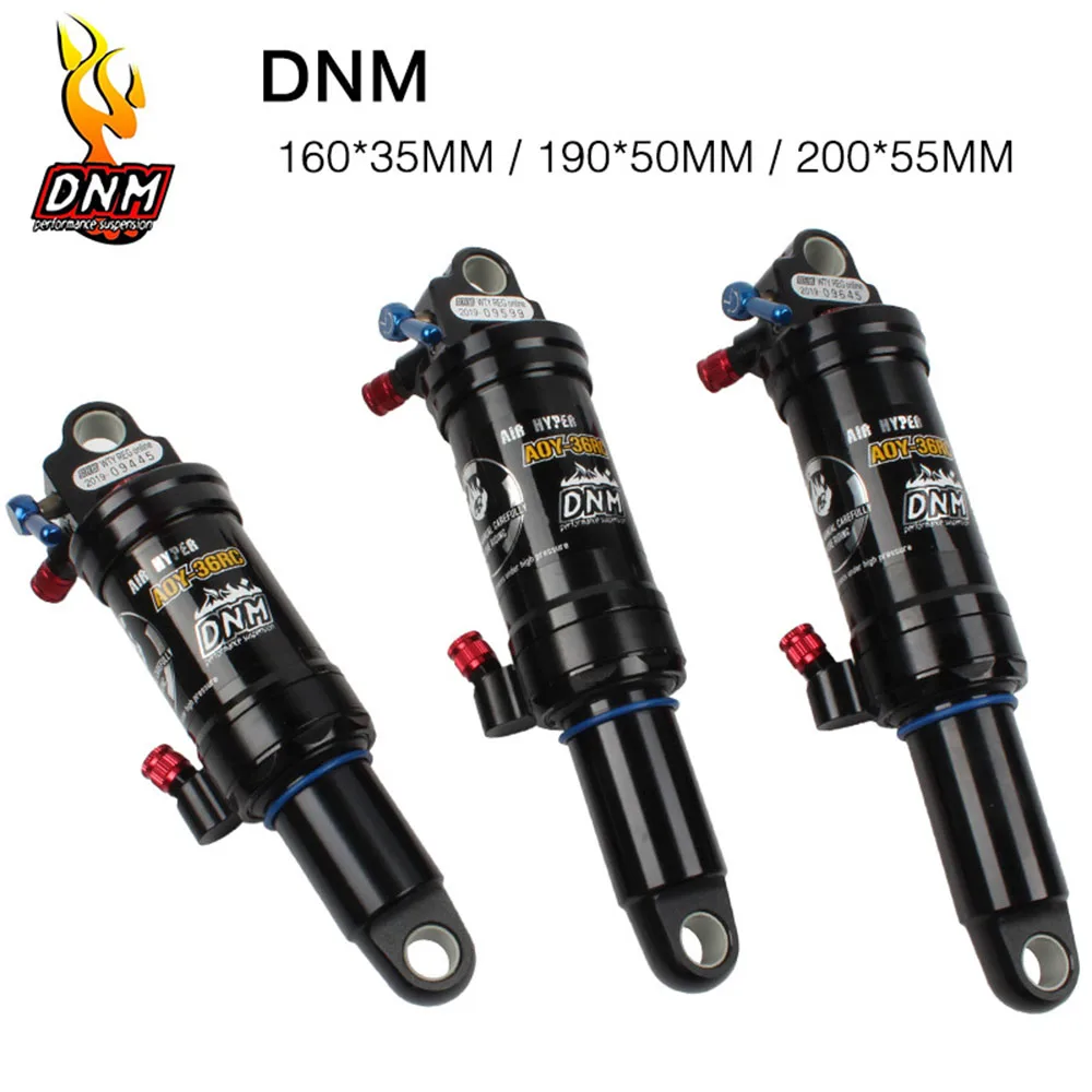 Beste 2019 NIEUWE DNM Mountain Downhill Fiets Coil Rear Shock 165mm MTB Mountainbike 190mm 200mm DNM Air rear Shock met Lockout