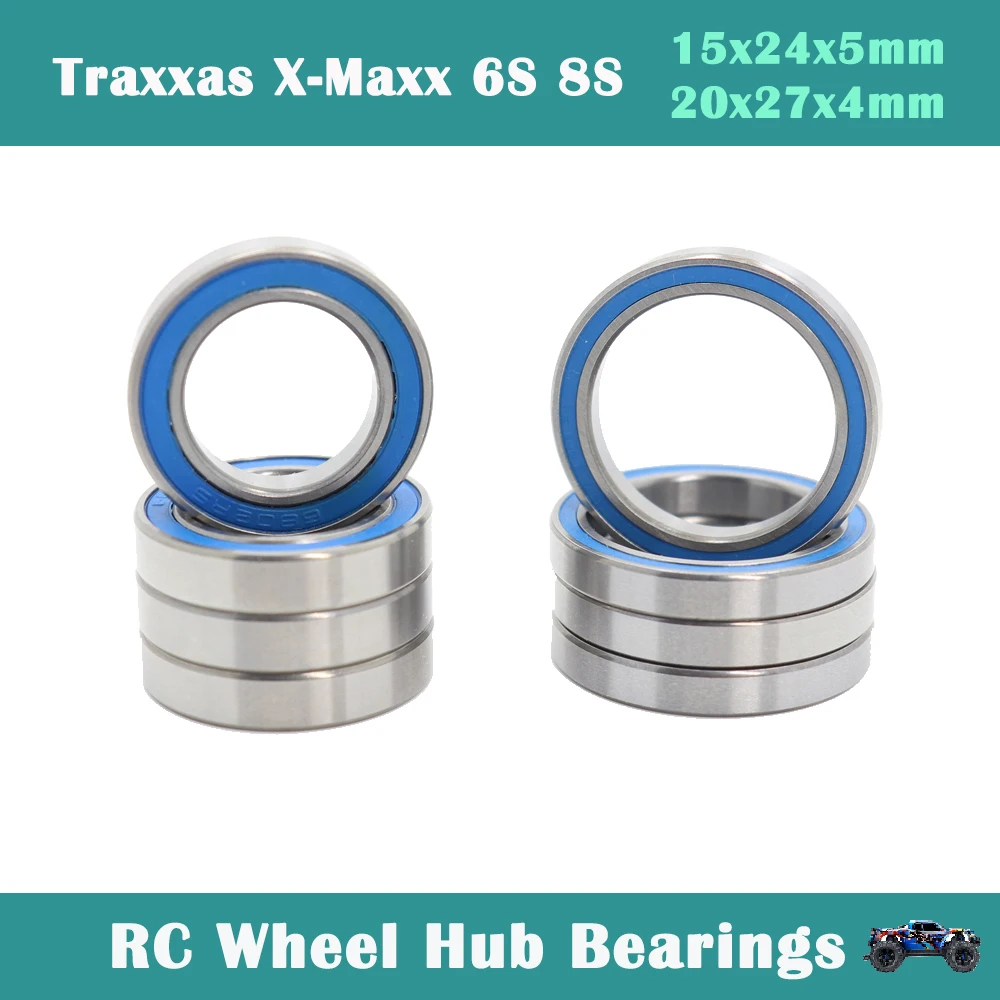 Rc Cuscinetti Del Mozzo Della Ruota Per Traxxas X-Maxx 6S 8S, 15X24X5Mm-20X27X4Mm Cuscinetto A Sfere Set (Scelta Di 8Pcs)