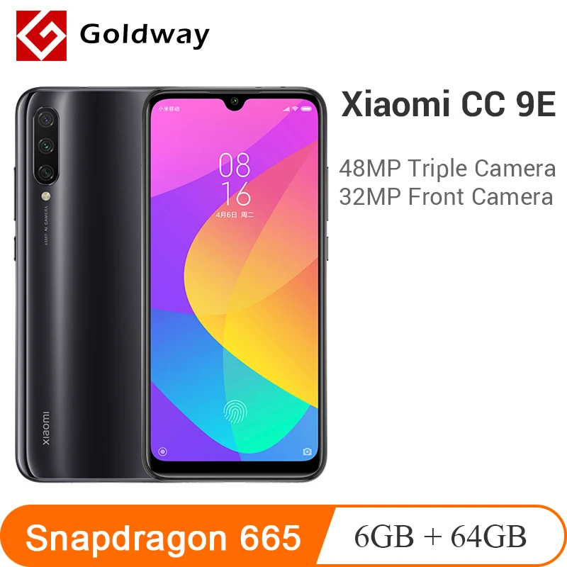 Оригинальный Смартфон Xiaomi Mi CC9e 6 ГБ 64 Восьмиядерный процессор CC 9e Snapdragon 665 экран 088