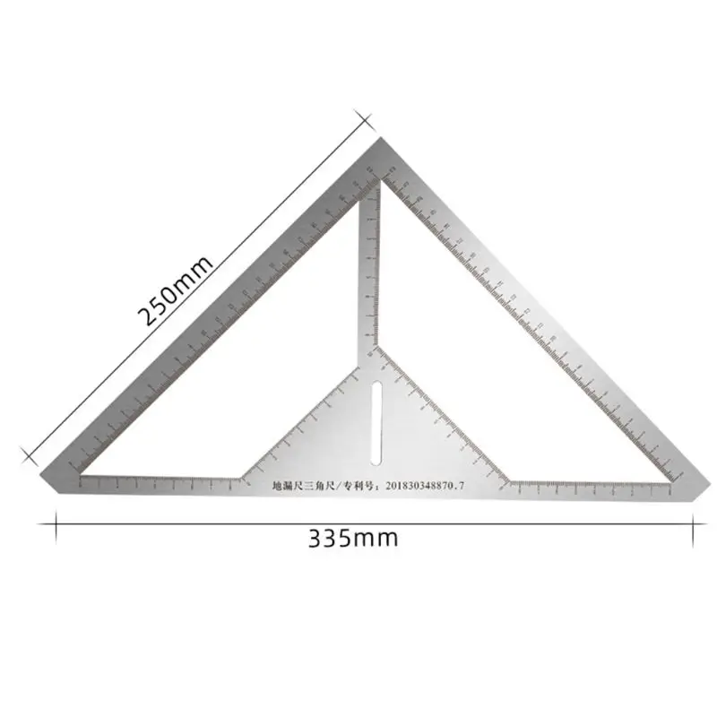 

Multifunctional Triangle Floor Drain Ruler Stainless Steel Angle Rulers Durable MOLC