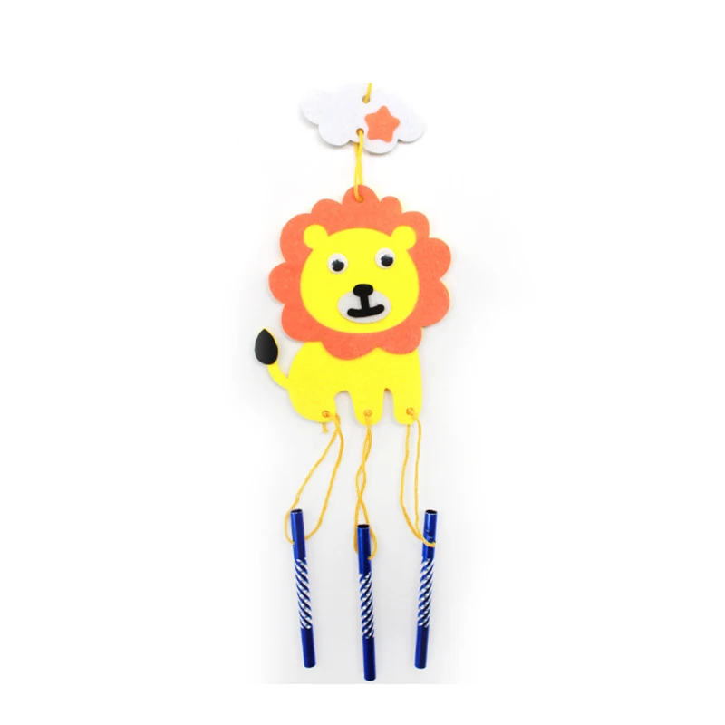 lion Saizhi DIY Дети Обучающие игрушки ткань ветровой колокольчик детский сад ручное Искусство и ремесла для детей SZ3637 - Цвет: lion