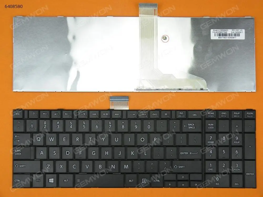

US Language Standard new keyboard replacement for TOSHIBA C850 BLACK(For Win8,OEM)