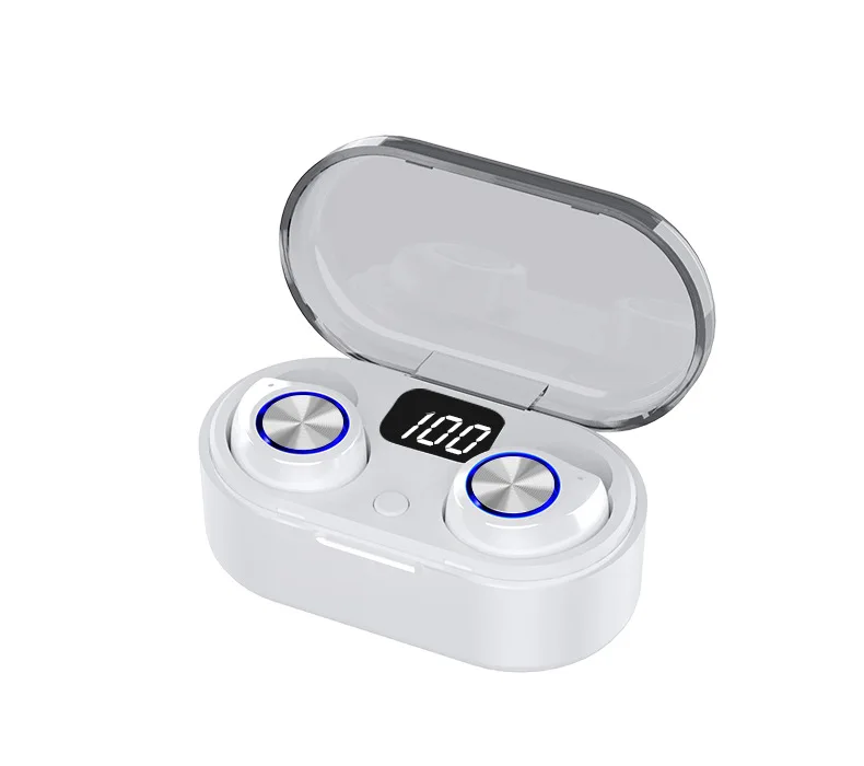 Bluetooth 5,0 наушники с сенсорным управлением 8D бас HiFi стерео наушники TWS мини гарнитура с микрофоном+ светодиодный дисплей зарядная коробка - Цвет: TW80-WH