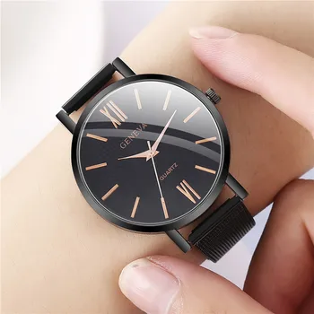 

Top Brand Men Wristwatch Cool Unique Digital Literal Watch Roman Numeral Dial Men Quartz Mesh Belt Watch Relogio Masculino