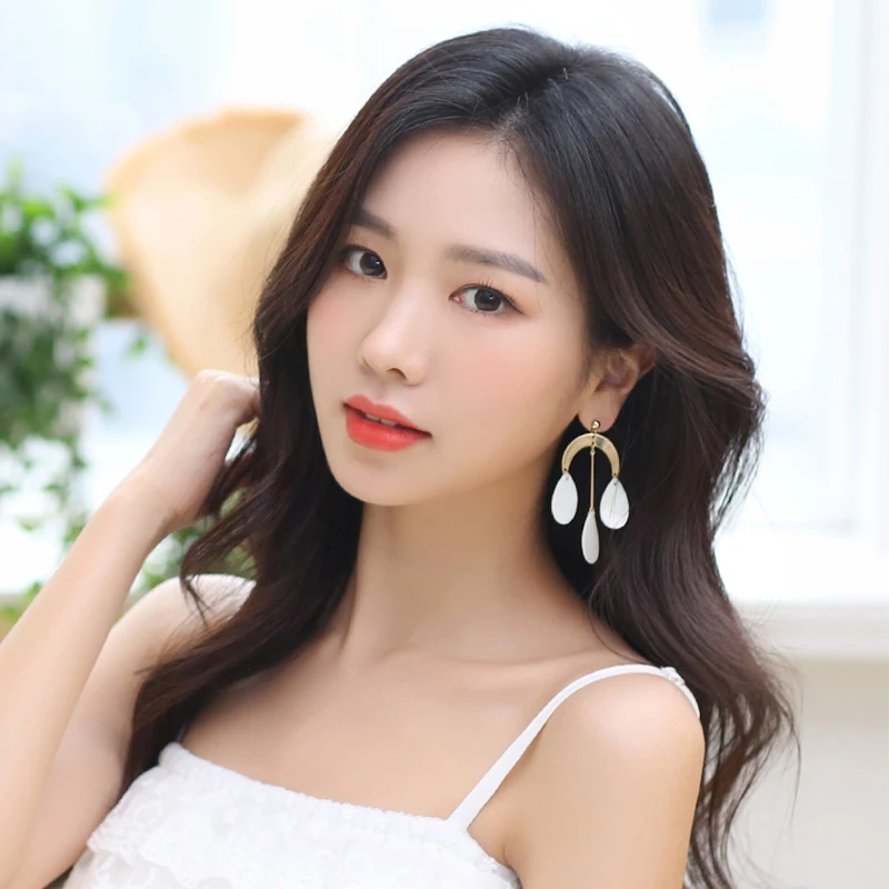 

YAMEGA Handmade Goth Shell Earrings Designer Boho Unique Gold Brand Drop Korean Earrings For Women Fashion Jewelry Party Gifts
