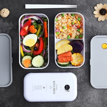 

Portable Double-layer Sealed Lunch Box Durable Bento Case Container Storage