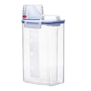 

Pet Food Storage Container Airtight Dog Cats Foods Container with Measuring Cup Box Storage Tank Pet Storage Grain Barrel
