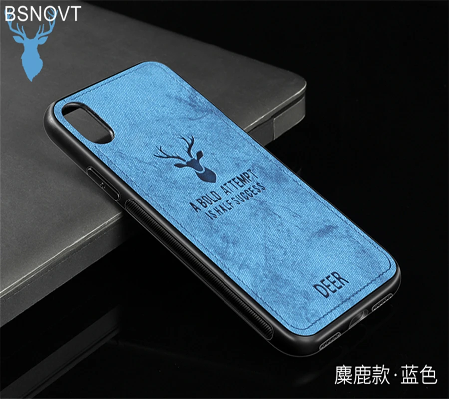 For Xiaomi Redmi 7A Case Cute Pattern Deer TPU Frame Cloth Fabric Anti-knock 5.45&quot |
