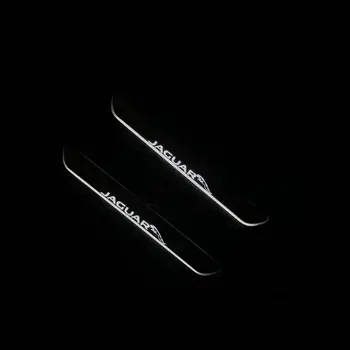 

Acrylic door sill plate strip with led decorative welcome light moving door scuff for jaguar f-pace