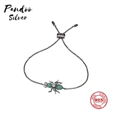 Модная подвеска Стерлинговое Серебро копия 1:1 копия, регулируемый темно-серый Серебряный Зеленый 'браслет для женщин Monaco Роскошные ювелирные изделия подарок