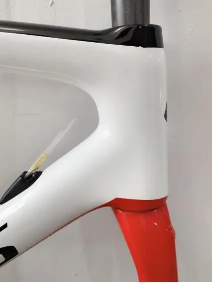 

2020 Hot selling white red color size 52cm ud glossy sl6 carbon road bike frame with frame+fork+clamp+seat post T1100 best price