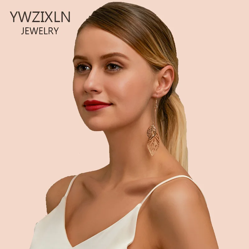 

YWZIXLN Fashion Bohemian Earrings Jewelry Multi-layer Tassel Hollow leaves Drop Earring Best Gift For Women Girl Wholesale E0121