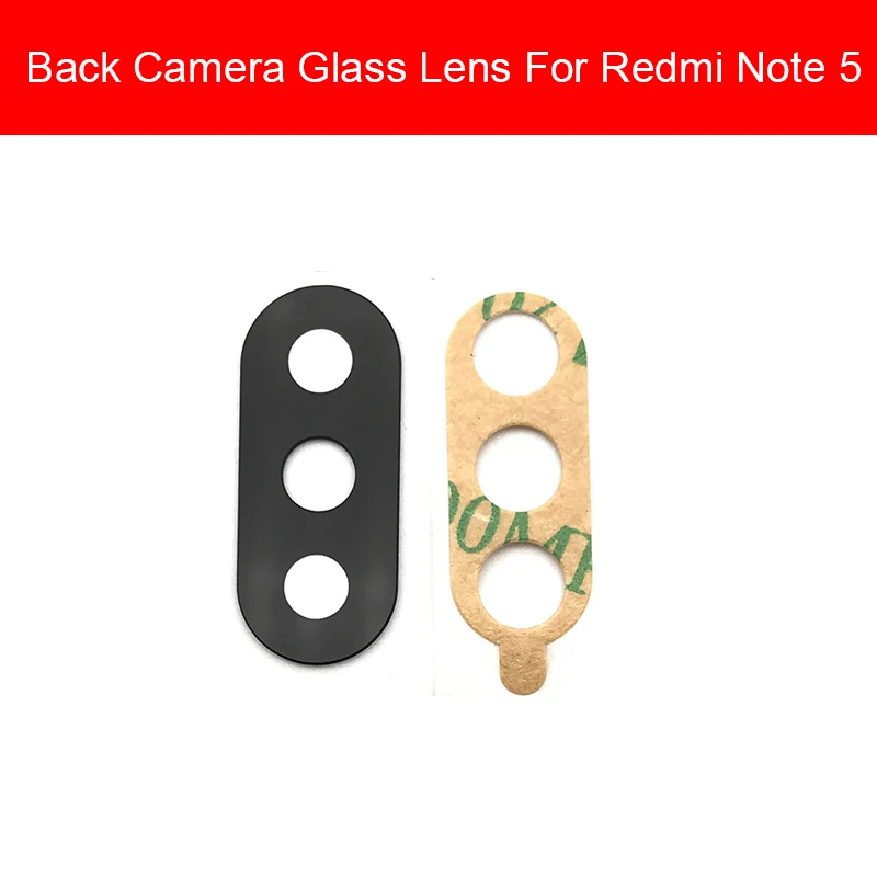Задняя крышка для задней камеры стеклянная крышка объектива для Xiaomi Redmi Note 2 3 4 4X5 5A 6 7 Pro стеклянная линза для камеры большая камера Запасные насадки для ремонта - Цвет: For Redmi-Note-5