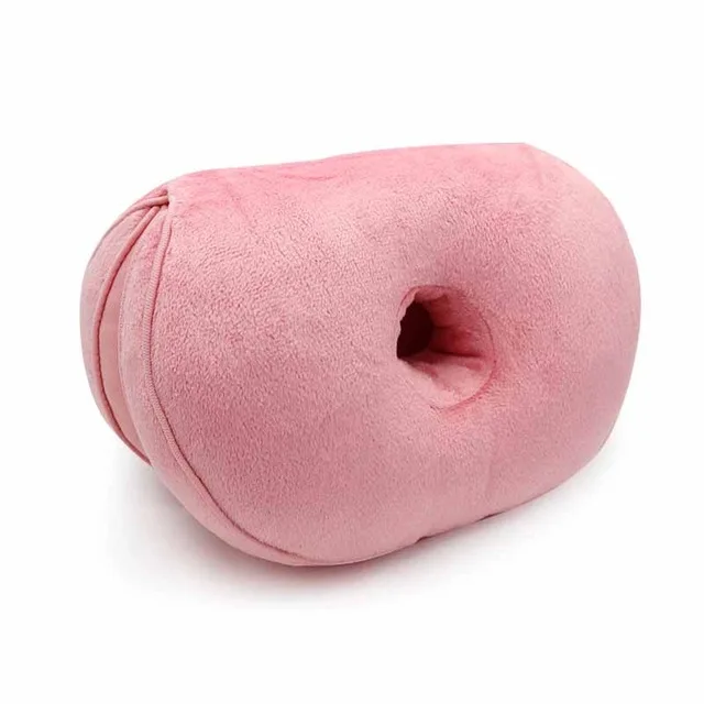 Pink Многофункциональная подушка для сидения двойной Комфорт Пены Памяти хип-подъемник сидения латексная подушка для сидения Красивая спинка для дома и офиса Удобная - Цвет: Pink