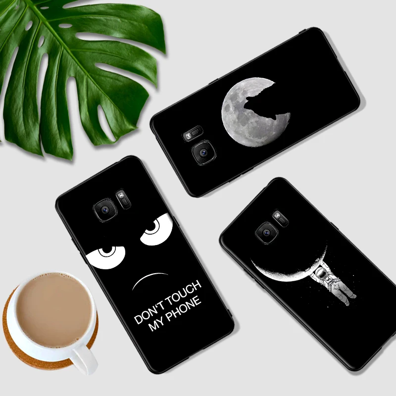Fundas del iphone 7 plus художественный чехол для 8plus Мягкий Капа 8 Plus Чехлы Черная задняя