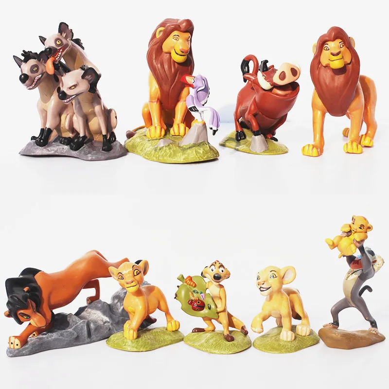 

8/9/12 pcs/set The Lion Simba Nala Timon Cartoon King Movie Medol Anime Action Figure PVC Dolls Toys Birthday Gift