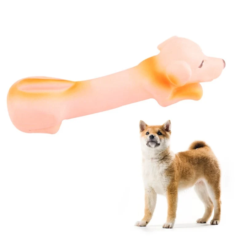 В форме щенка молярная палочка для собак Интерактивная Pet скрипучая жевательная игрушка для чистки зубов аксессуары для собак