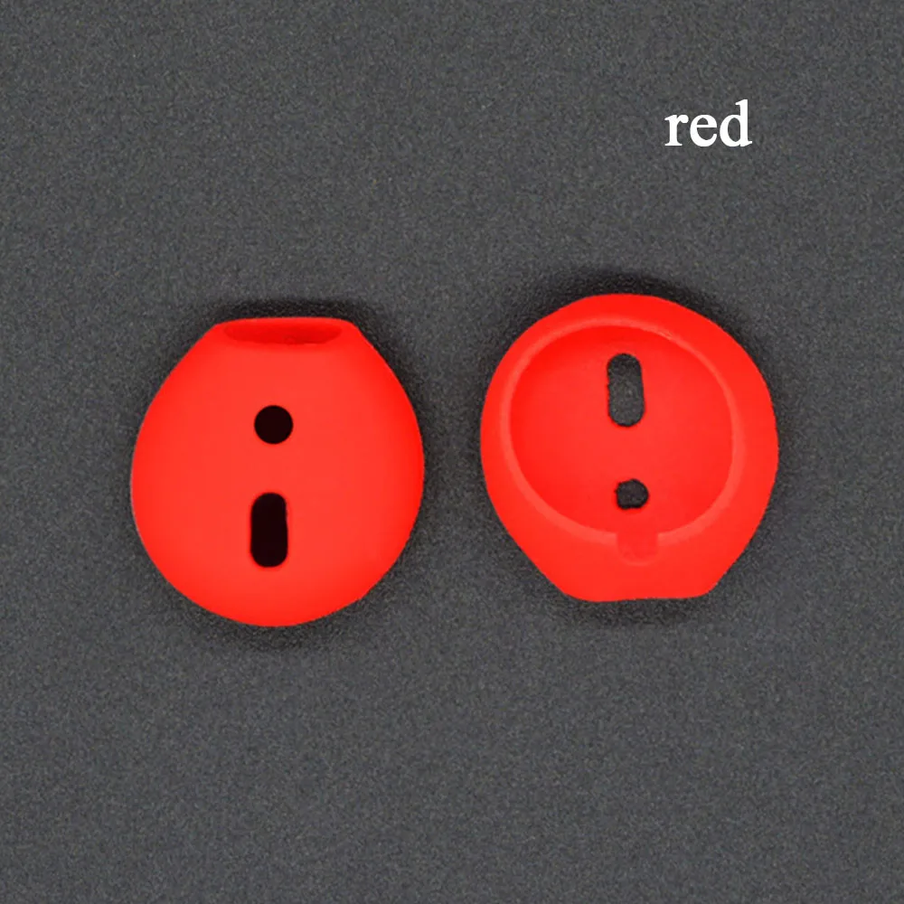 1 пара мягкие силиконовые наушники-капельки, чехол для замены ударопрочный наушник, чехол для Apple AirPods, защита для ушей, аксессуары для наушников - Цвет: red