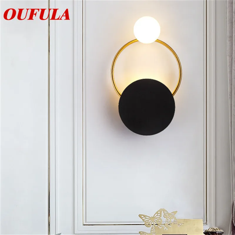 

OUTELA Indoor Wall Lamps Fixture Brass Modern LED Sconce Contemporary Creative Decorative For Home Foyer Corridor Bedroom
