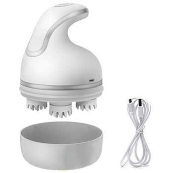 

Soft Electric Pet Massager Usb Charging 3D Head Cat Omnidirectional Automatic Rotate Massager Washable Funny Cat Toy for Pet Dog