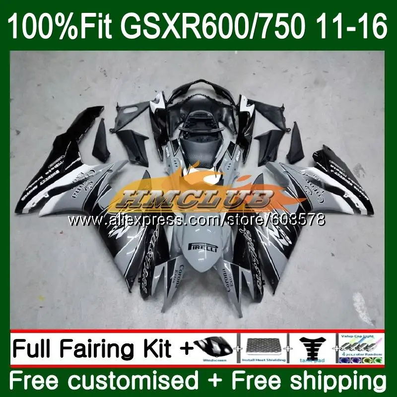 Инъекции для SUZUKI GSXR 750 600 GSXR600, 11, 12, 13, 14, 15, 16 лет серый CORONA 8CL. 34 K11 GSXR750 2011 2012 2013 обтекатель - Цвет: No. 1