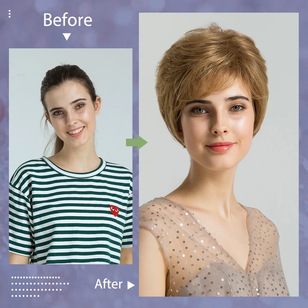 Inhaircube 8 &quotкороткие женские синтетические парики Обрезанные волнистые волосы