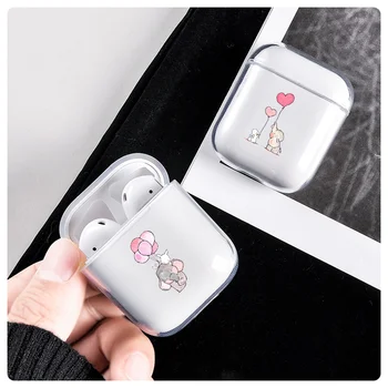 

Soft TPU Wireless Charging Protect Box For Air Pods Case Cute Animal Elephant Earphone Case For Apple AirPods Crystal Cover Bags