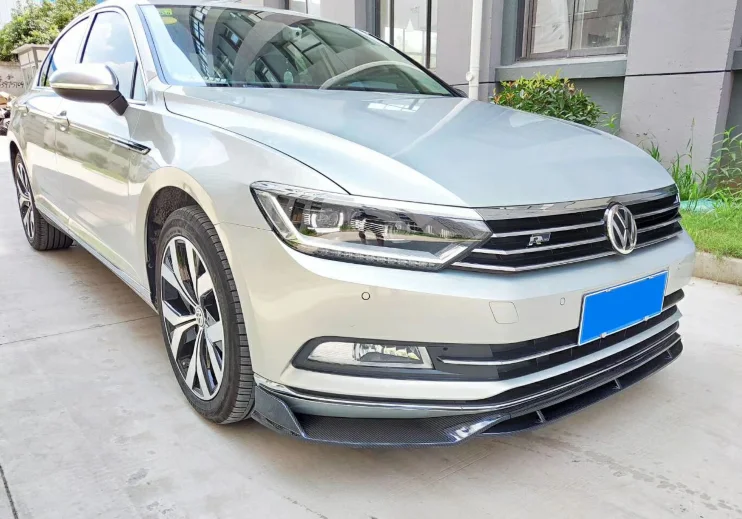 Для Volkswagen Maiten Passat B9 передний бампер спойлер для губ PP и углеродного волокна материал заднее крыло автомобиля спойлер