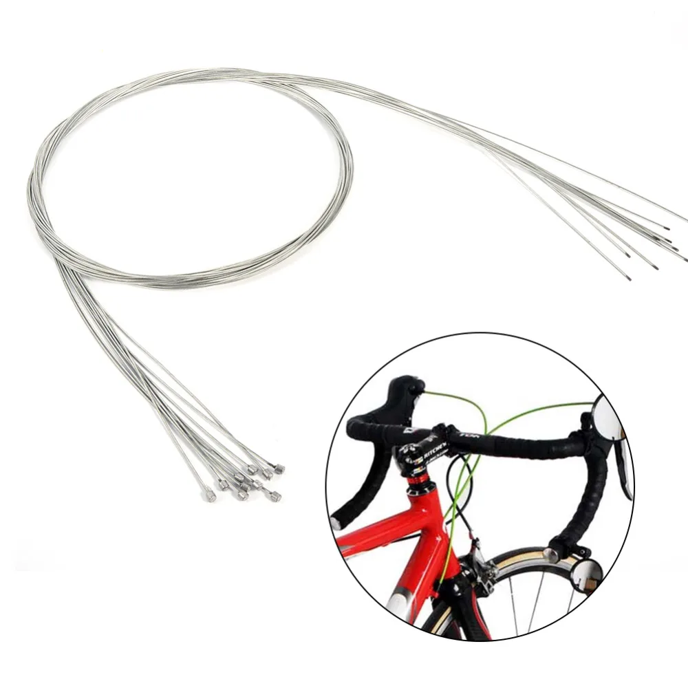 

Universal 10pcs 2M Derailleur Cable Mountain Bike Galvanized Steel Wire Bicycle Front and Rear Brake Inner Line Bike Accessories