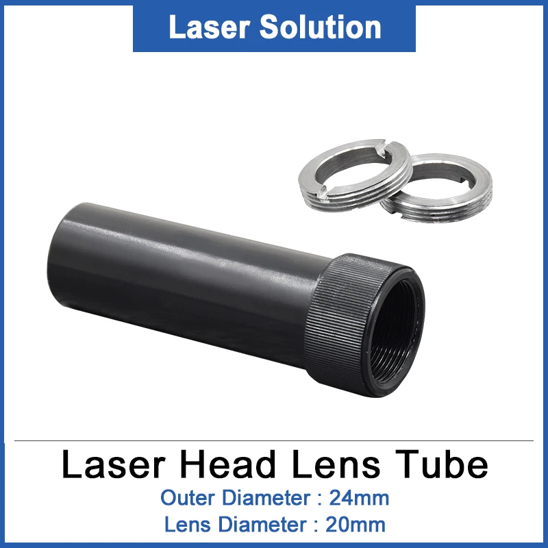 CO2 Laser Head Lens Tube Lens Diameter 20mm Adjust Focal Length 50.8mm
