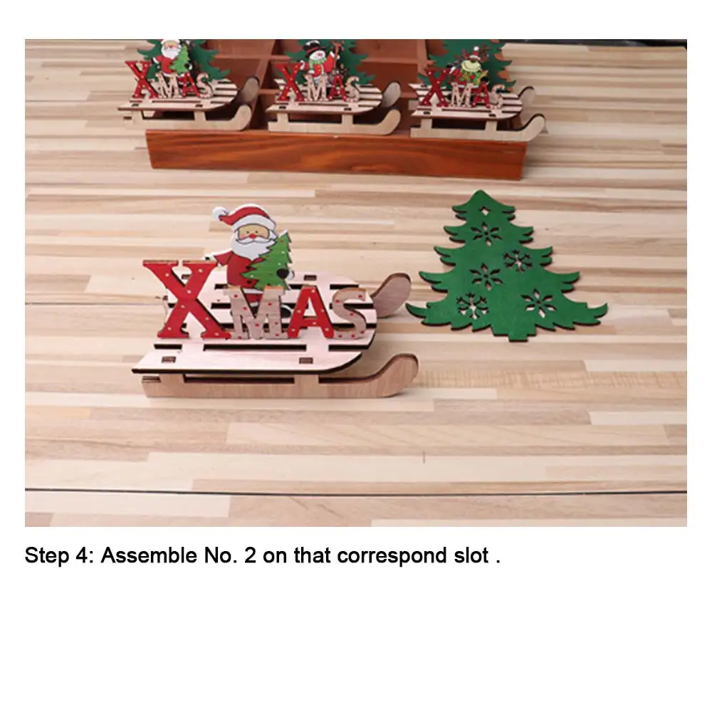 DIY Material Package Wood Christmas DIY Christmas Tree Christmas Decorations Santa Claus Entertainment Gift Manual Product