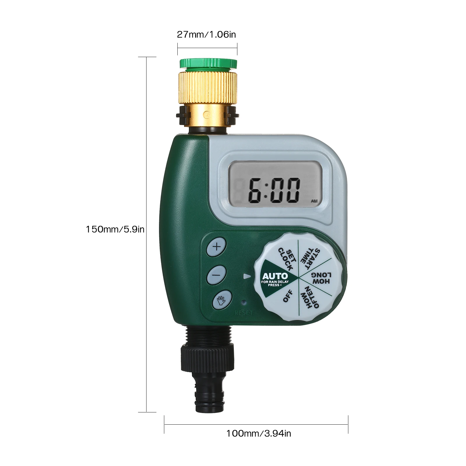 Digital Programmable Water Timer Automatic Irrigation Controller Garden Lawn Faucet Hose Timer with Stainless Steel Filter