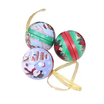 

3PCS Durable Ball Shaped Iron Small Gift Boxes Candy Boxes for Party