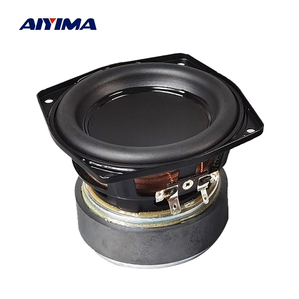 AIYIMA 1Pcs 4 Inch Full Range Audio Speaker 4 Ohm 100W Midrange Woofer Speaker Amplifier Home
