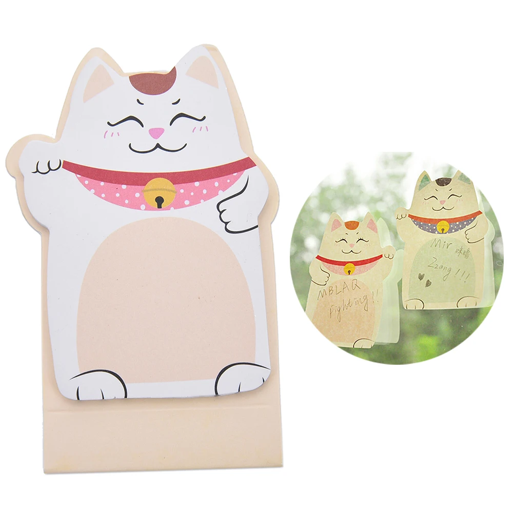 Cute Lucky Cat Animal Mini Planner Sticker Notepad School Supplies Material Sticky Memo Agenda Notes For Student |